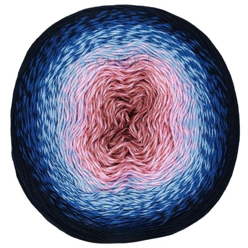 YarnArt Yarn Art YarnArt Flowers Yarn 55% Cotton 45% Acrylic 250gr 1094yds Multicolor Cotton Yarn Rainbow Crochet Yarn Spring Summer - 1 Fine Sport Skein (273) - Image 1